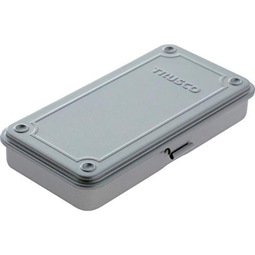 TRUSCO T-19SV Trunk Tool Box, 80.9 x 4.9 x 1.3 inches (203 x 109 x 35 mm), Silver - color: Silver, size: Half L