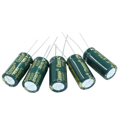 Hordion 20PCS 50V 470UF Electrolytic Capacitor, 0.39x0.79in High Frequency - style: 50V 470UF