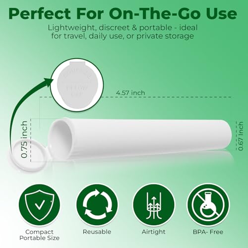 Kopperko Pop Top Tubes, 116mm, 10 Pack, White - color: White, size: 10 Tubes