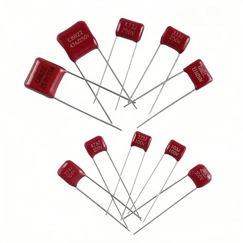 30 Values 300 Pieces Metallized Polypropylene Capacitor Kit CBB22 100V-250V - style: 100V-250V 300pcs