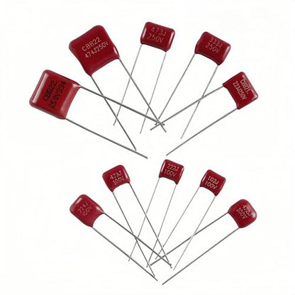 30 Values 300 Pieces Metallized Polypropylene Capacitor Kit CBB22 100V-250V - style: 100V-250V 300pcs