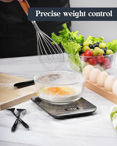Food Scale, Digital Kitchen Scale with Grams & Ounces Units, 11lb - color: Stainless Steel