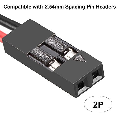 uxcell Female to Female 2P Jumper Wire 2.54mm Pitch 31cm 10pcs
