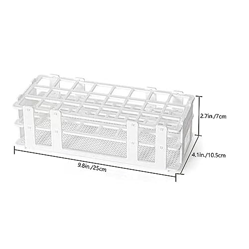 Glass Test Tube Set 24pcs 80ml Glass Test Tubes 25 x 200mm with Cork Stoppers and 1pcs 24 Holes Plastic Tubes Rack for Test Lab Tubes - size: Glass Test Tube & Tube Rack Set