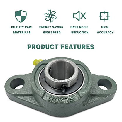 DEEPDREAM UCFL205-16 Pillow Block Bearing - Pack of 4 Flange Mounted Pillow Block Bearings 1 inch Bore Chrome Steel Bearings, Self Alignment Pillow Block Bearing - size: UCFL205-16-4pcs