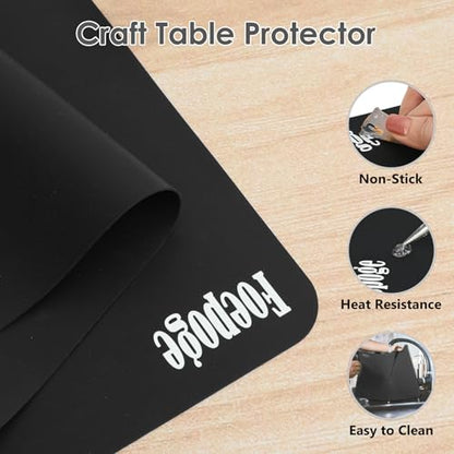 Extra Large Silicone Mat for Resin 36.2" x 24" 2MM Thick Silicone Craft Mat - color: Black, size: 36.2" x 24"