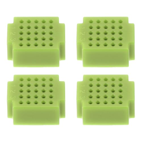 PATIKIL 4pcs Mini Breadboard, Solderless Breadboard Small Breadboard 25 Tie Points Prototype PCB Bread Board Electronics Kit Plates, ZY-25, Cyan - color: Cyan