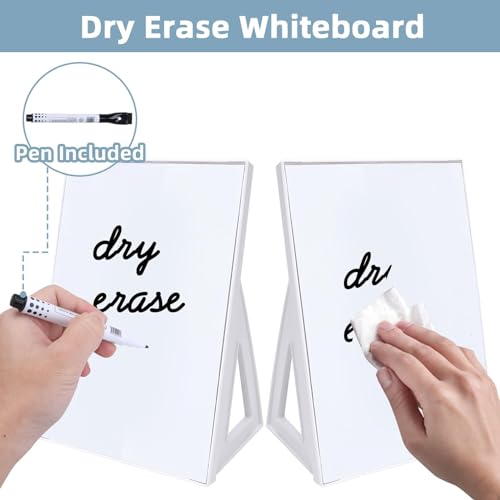 Magnetic Dry Erase Board, Mini Dry Erase Whiteboard Easel for Desk