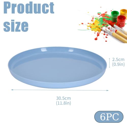 Art Trays 6 Pack, Plastic Craft Trays Stackable, Shallow Plastic Tray Set for Sensory Play, Playdough Tray, Sand Tray, Activity Trays for Classroom, Painting, Organizing Supply