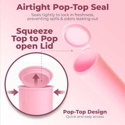 Kopperko Small Pill Bottle, 116mm, 10 Pack, Pink - color: Pink, size: 10 Tubes