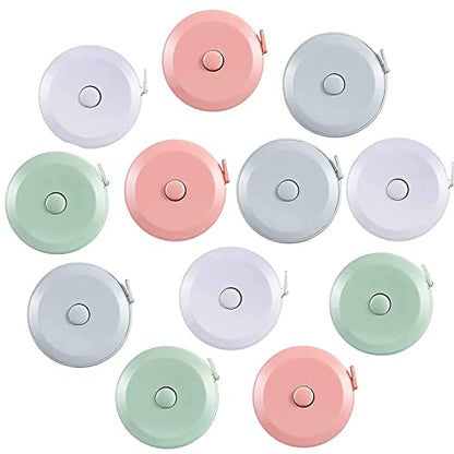 12 Pack Soft Retractable Measuring Tape - color: 12 pack