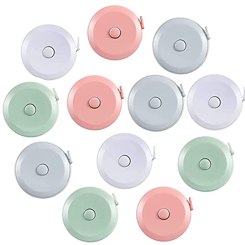 12 Pack Soft Retractable Measuring Tape - color: 12 pack