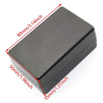 DGZZI Electrical Junction Box 4PCS Electric Plastic Black Waterproof Project Junction Case 3.15x1.97x1.38 inches(80x50x35mm) - size: 3.15" x 1.97" x 1.38"