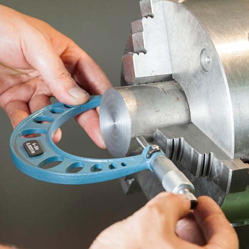 HFS(R) 5-6" Outside Micrometer with 0.0001" Accuracy, Carbide Anvil and Laser-Etched Scale - size: 5-6"x0.0001", style: Classic Ratchet