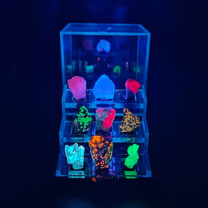 Naturally Fluorescent Mineral Specimens - Glowing Under UV - Rare Collectibles (Large) - size: Large