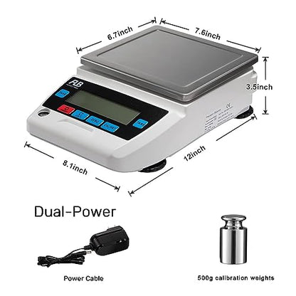 FLB Lab Scale Digital Precision Balance with DWT Unit 2000g x 0.01g - size: 2000gx0.01 (BATTERY NOT INCLUDED)