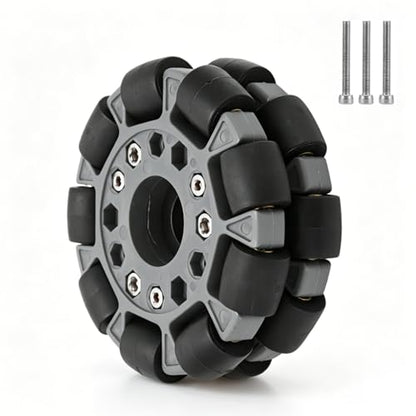 100mm Double Omni Wheel with Circular and Crossed Shaft Coupling