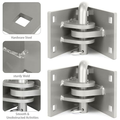 Floating Dock Hinges Hardware,Stationary Dock Connector Hinge Kit - color: Champagne