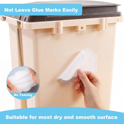 8 Shapes Labels for Storage Bins, 160 Removable Label White with Black Edge - color: White With Black Edges
