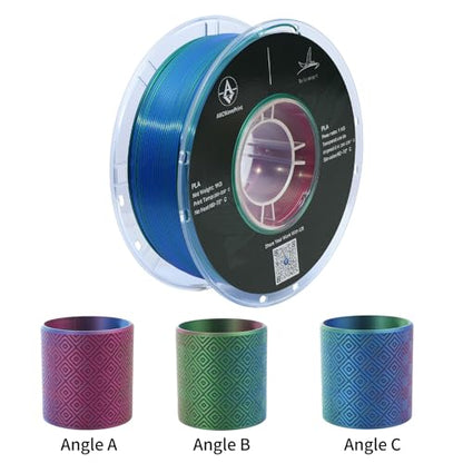 PLA 3D Printer Filament Bundle, Silk PLA Filament Dimensional Accuracy +/- 0.02 mm, 16 x 1 kg Spool(48lbs), 1.75 mm,Multiple tri-Colors. - color: 16*1kg Multi Spla