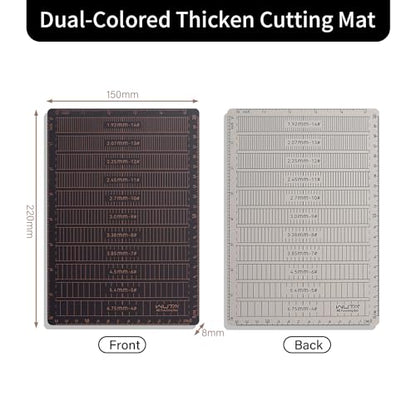 WUTA 8mm Thicken Cutting Mat Self Healing Cutting Mat, A5 Punching Board, Engraving Pad, Carving Knife Plate DIY Leather Craft Tools for Handcraft Project (8.6x5.9inch) - size: 8.6"L x 5.9"W