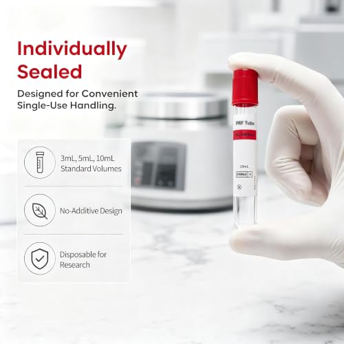 50 Pcs 10mL Plain Plastic Tubes Individually Sealed for Lab Use - style: 50PCS-10ML