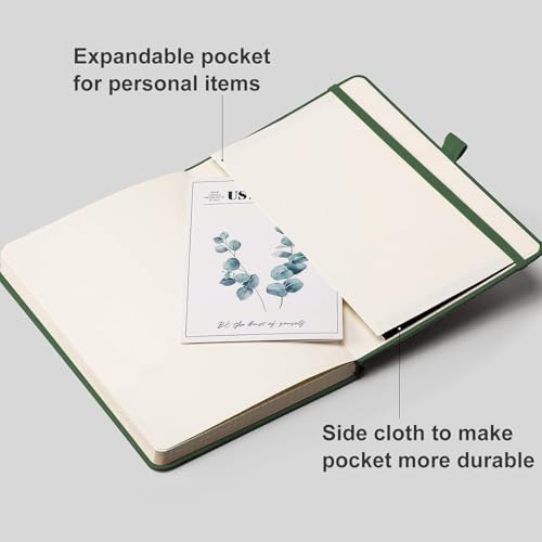 AHGXG Graph Paper Notebook, 384 Pages, 120GSM, A5 (5.7'' × 8.3'') - color: Blackgreen, size: A5