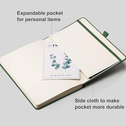AHGXG Graph Paper Notebook, 384 Pages, 120GSM, A5 (5.7'' × 8.3'') - color: Blackgreen, size: A5