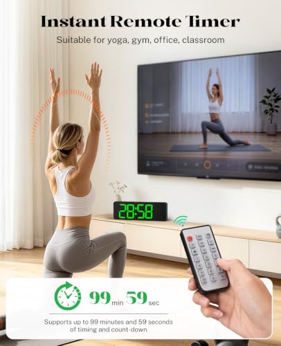Digital Wall Clock for Classroom, 13" Digital Clock Large Display - color: Green, size: 13 Inch