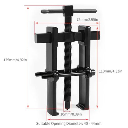 Beam 2 Jaw Puller 2" Bearing Gear Pullers, 125mm T-Shaped Screw - size: 2Jaw 2In 75×125MM
