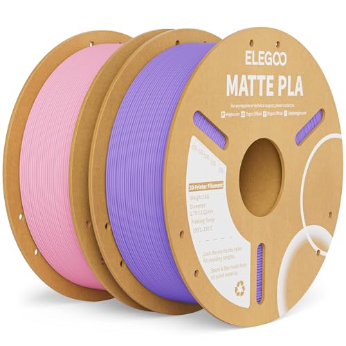 ELEGOO Matte PLA 3D Printer Filament Lavender Purple/Sakura Pink 2KG 1.75mm - color: Lavender Purple & Sakura Pink