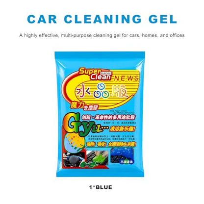 Car Cleaning Gel, Reusable Air Vent Detailing Putty Automotive Dust Removal Slime, Universal Dashboard Dusting Mud Interior Cleaner for Vehicles Keyboards Laptops Keys (Blue) - color: Blue