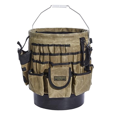 Readywares Tool Bucket Organizer | Waxed Canvas 5 Gallon Bucket Organizer