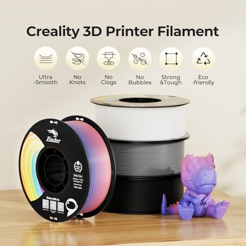 Creality 3D Printer Filament 1.75mm, Rainbow PLA+ Filament, Rainbow 1KG - color: Rainbow, size: 1kg