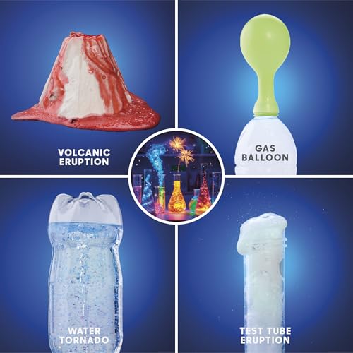 Discovery 3-in-1 Science Station for Kids| 84 Science Experiment Kit| Erupting Volcano, Glow Slime, Brain Dissection, Magic Potions| STEM Chemistry Activity Set| Educational Learning Toy| Gift Ages 8+