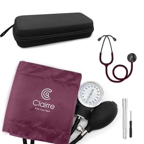 Single Head Stethoscope & Manual Blood Pressure Cuff Set for Nurses - color: Red, style: With Premium Stethoscope Kit