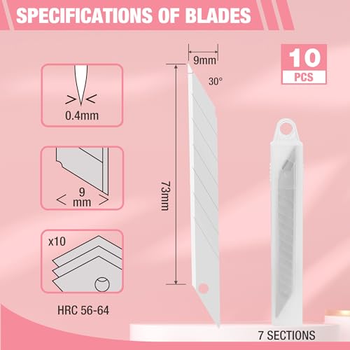 WORKPRO Premium Utility Knife Retractable Snap-off blade, Gift for Men/Women Heavy Duty Box Cutter Set, Razor Knife Exacto Craft Knives, with 10 Extra 9mm Blades, Pack of 3
