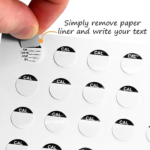 SmartSign Self Laminaing Calibration Labels | 0.5" x 0.5" Polyester with Clear Flap, Pack of 175, Made in USA - color: Black on White Self Laminating Labels