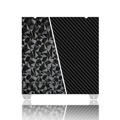 310x315mm 3D Printer Build Plate Smooth PEO+Smooth PET Spring Steel Sheet for K1 MAX/Ender 3 V3 Plus/CR-10 Smart Heated Bed (Carbon Fiber + Diamond Pattern) - size: 310x315mm