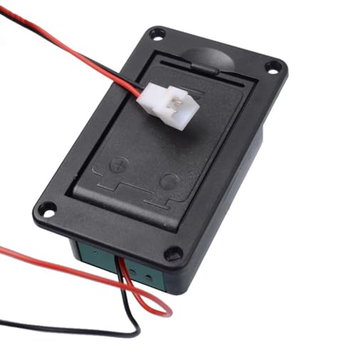 9V Battery Box with Switch Leads Battery Box Suitable for Pickups Basses - size: 69x41x25mm