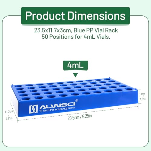 ALWSCI Vial Rack for 4 ml Autosampler Vial Rack Holder, 1PCS - size: 4ml vial rack