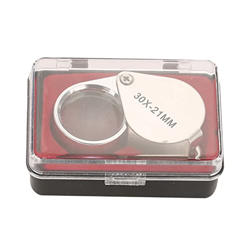 Small Magnifying Glasses, 30X 20X Portable Magnifier Folding Pocket Loupe Pocket Magnifier Mini Folding Magnifying Magnify Glass for Reading Jewelry Checking Reading Close Work (30 Times)