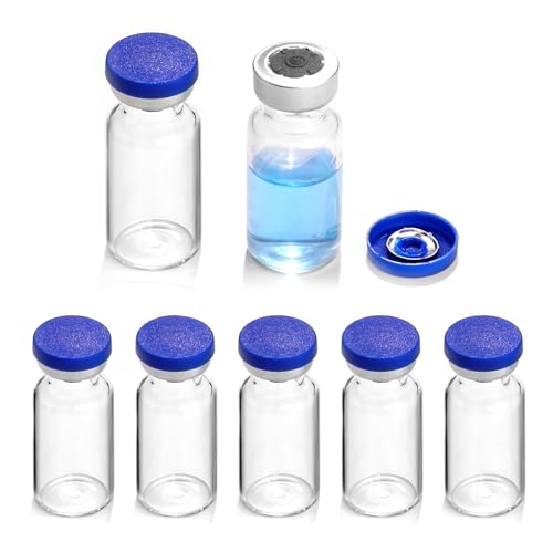 2ml Sealed Sterile Glass Empty Vials for Injection, 10 Pack - size: 2ml