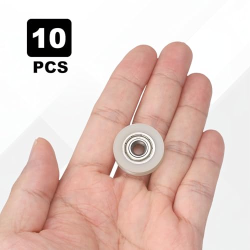uxcell 10Pcs 625ZZ POM Pulley U-Groove Ball Bearing, 5x23.5x6.8mm, Beige - color: Beige, size: 5x23.5x6.8mm, 625ZZ