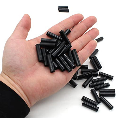 Yoohey 100Pcs M4 Rubber Spacer Black Plastic Spacers,1 Inch Nylon Rubber Wall Spacers for Electrical Screws Switch and Receptacle,7mm Outer Diameter,4.2mm Inner Diameter,Length 25mm