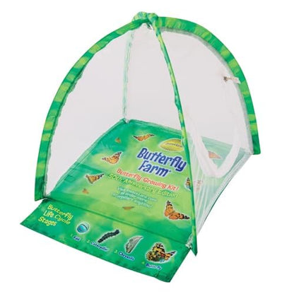 Insect Lore Live Butterfly Garden Growing Kit - 10 Live Baby Painted Lady Caterpillars - Dome Observation Habitat - Grow, Raise and Release Painted Lady Butterflies from The USA - style: Farm Habitat