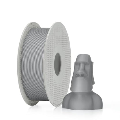 Bambu Lab PLA Matte 3D Printer Filament 1.75mm RFID 1kg with Spool, Ash Grey - color: Ash Grey, size: With Spool