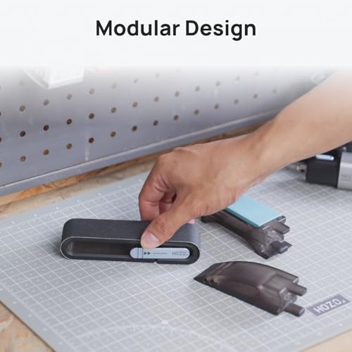HOZO NeoBlock Sanding Block with Standard Head – Smooths 3D Print Layer Lines, For Flat Surfaces & Small Curves, 5s Quick-Swap Design for Heads & Sandpapers, Includes 1 Pcs 400 Grit Belt - style: Standard Pack