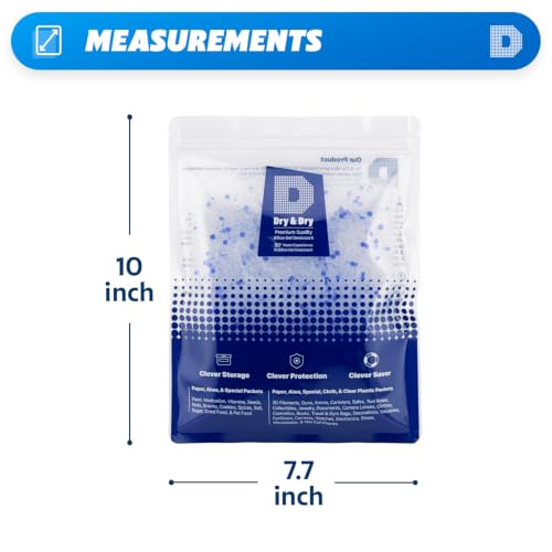 Dry & Dry [1.5 LBS] Blue & White Mixed Silica Gel Beads(Industry Standard 3-5 mm) Silica - Rechargeable Silica Beads, Silica Gel, Desiccant Beads, Moisture Absorbers - color: Blue Mixed, size: 1.5 lbs