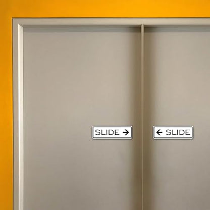 Classic Slide Door Sign - Blue - Small (1 Pack) - color: Blue, size: 4" x 1.25" - Small (1 Pack)
